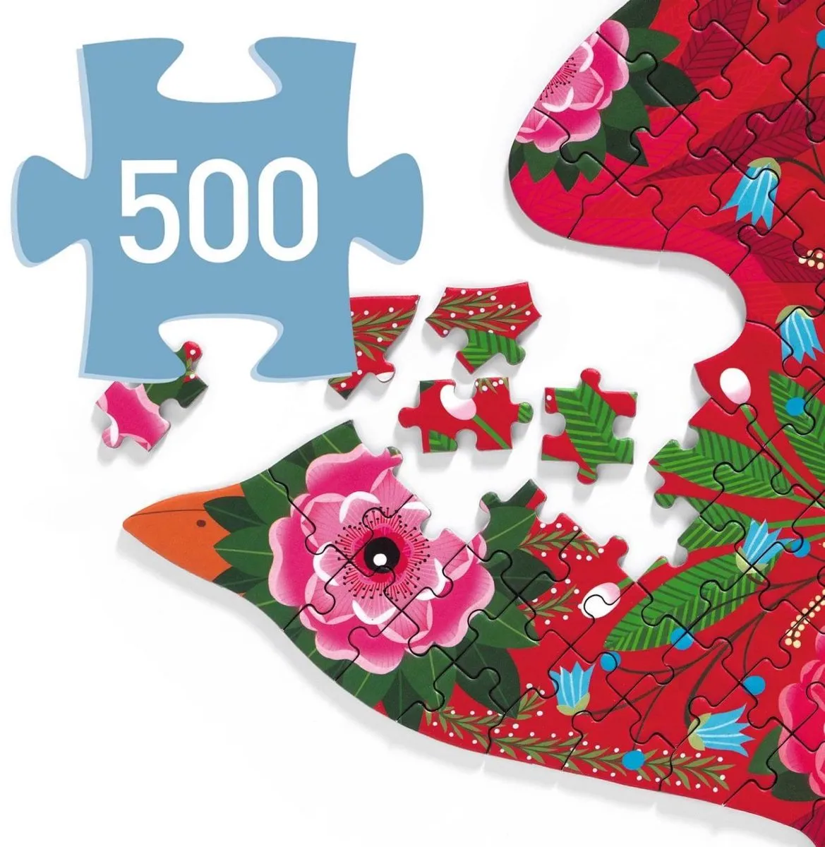 Djeco Puzzel Art Vogel DJ07668 - 500 Stukjes - Multicolor