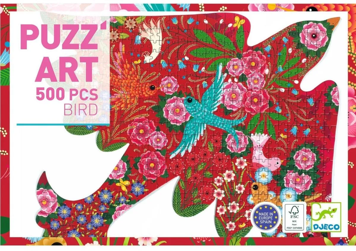 Djeco Puzzel Art Vogel DJ07668 - 500 Stukjes - Multicolor