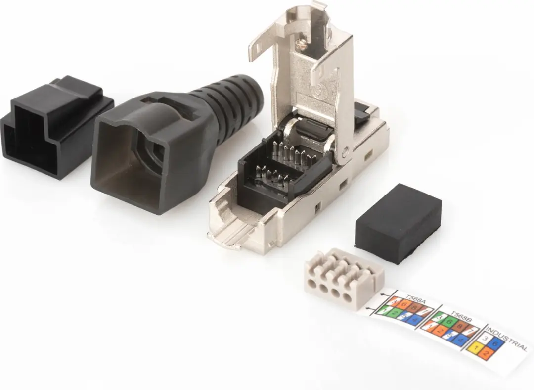 Digitus RJ45 Netwerkstekkerverbinder CAT 6A - Snelaansluiting - Zilver/Staal - afbeelding 6 van 6