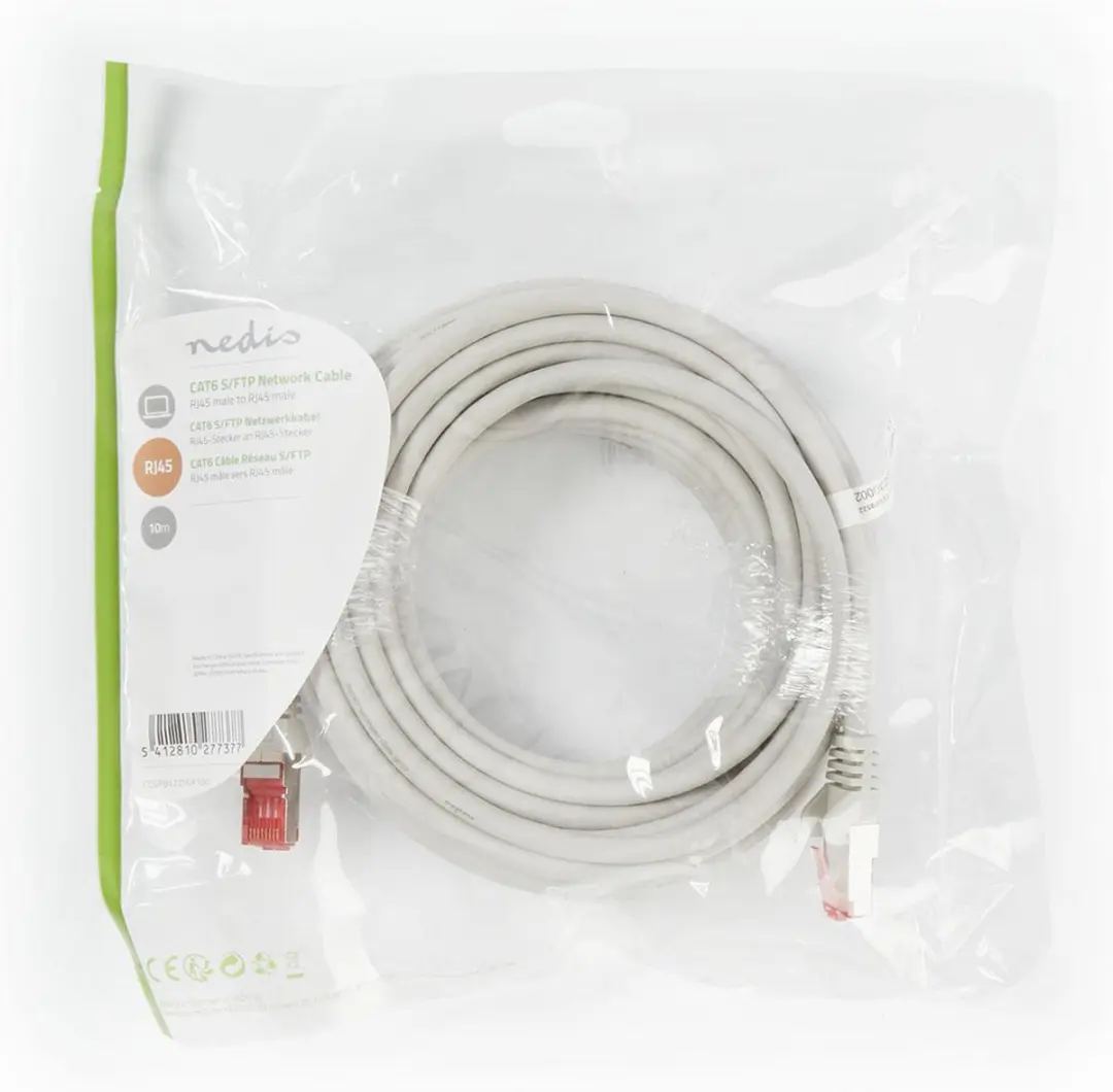 Nedis CAT6 Netwerkkabel RJ45 Male 10m - Grijs