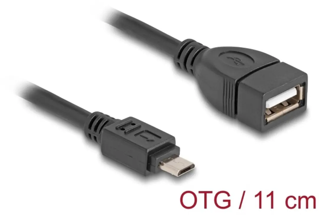 Delock USB 2.0 OTG Kabel Micro-B naar Type-A