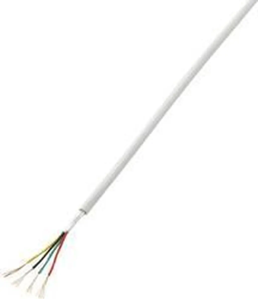 Tru Components Alarmkabel LiYY 1570252 - 4x0.14mm² - Wit - 50m