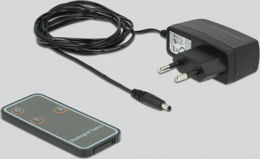Delock DisplayPort 1.4 Switch 87750 - 2x2 naar 1x2 - 8K - Zwart