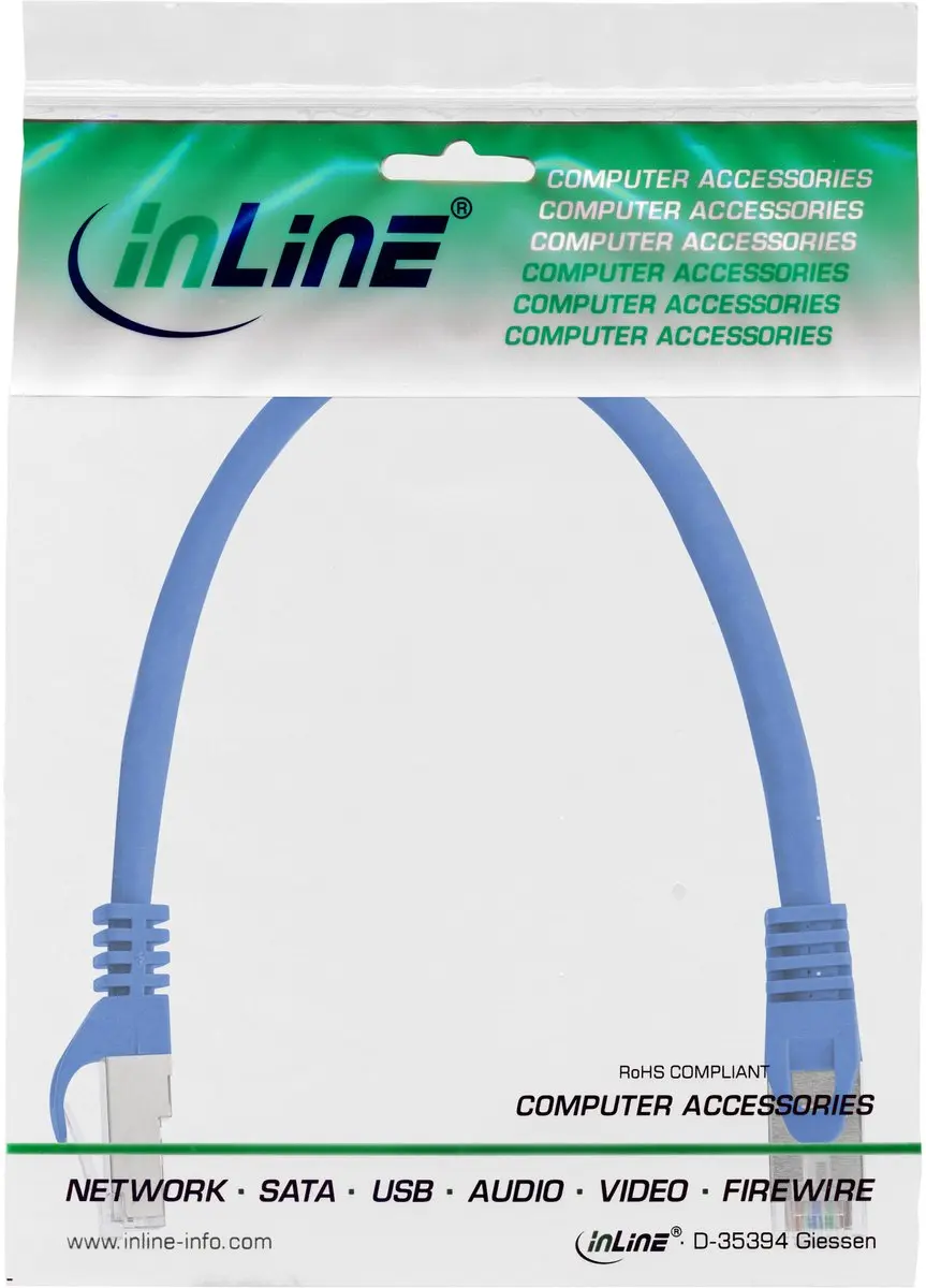 InLine Patchkabel F/UTP Cat.5e Blauw 0,3m