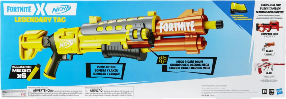 Nerf Fortnite Legendary Tac Blaster F4169 - Geel