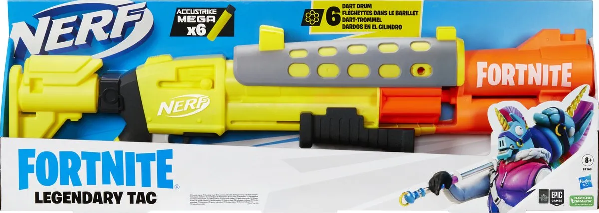 Nerf Fortnite Legendary Tac Blaster F4169 - Geel