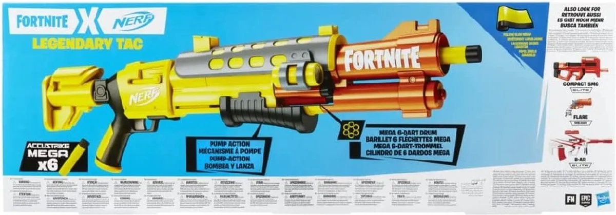 Nerf Fortnite Legendary Tac Blaster F4169 - Geel - afbeelding 6 van 6