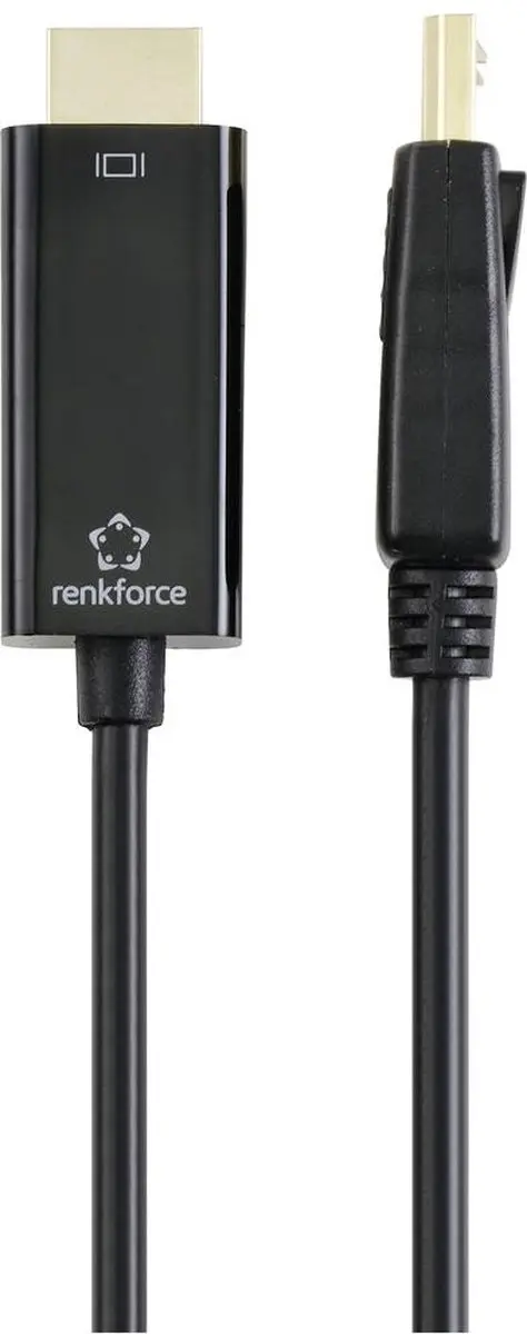 Renkforce DisplayPort naar HDMI Adapterkabel 1m - Zwart