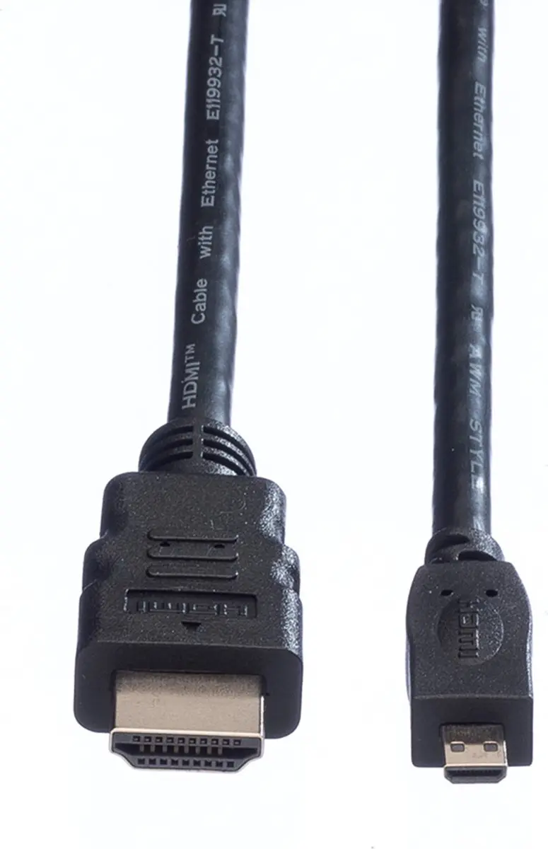 Value HDMI High Speed Kabel met Ethernet - Micro HDMI 2m - Zwart