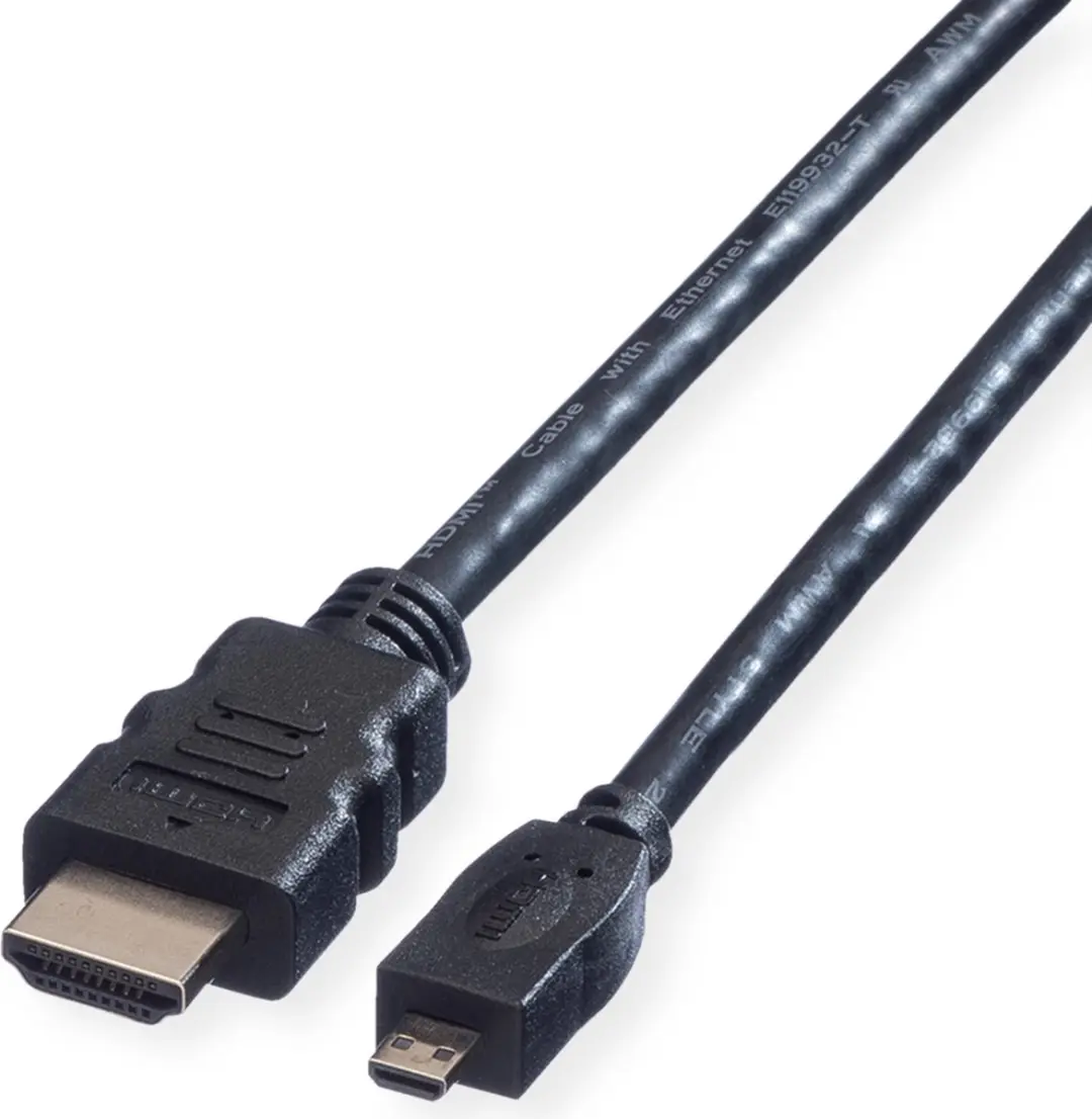 Value HDMI High Speed Kabel met Ethernet - Micro HDMI 2m - Zwart