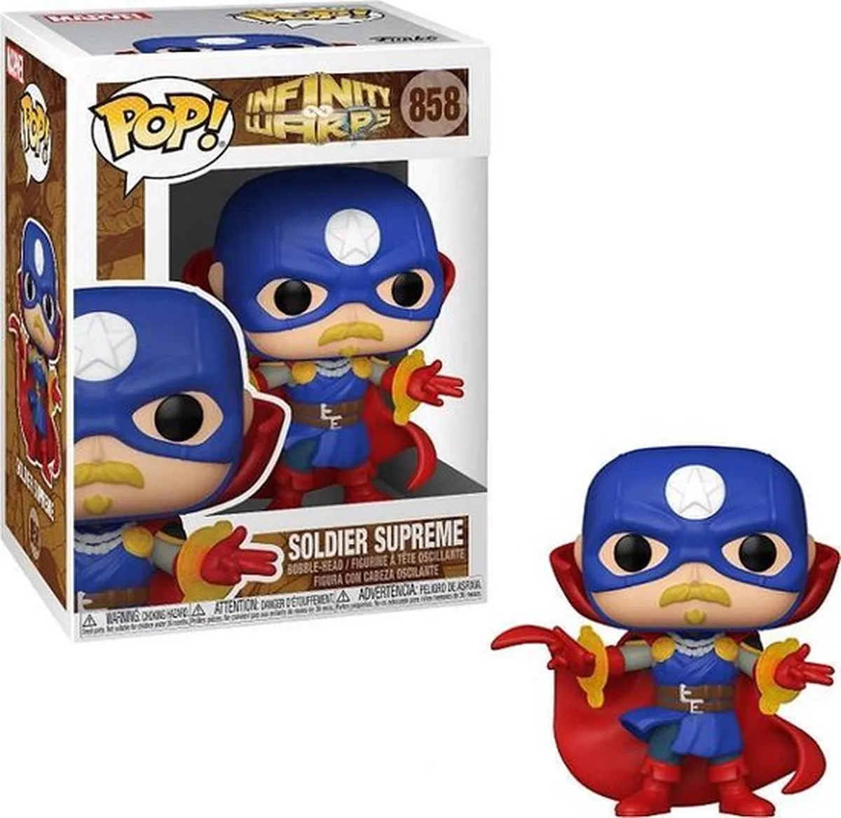 Funko Pop! Marvel Infinity Warps Soldier Supreme Bobble Head