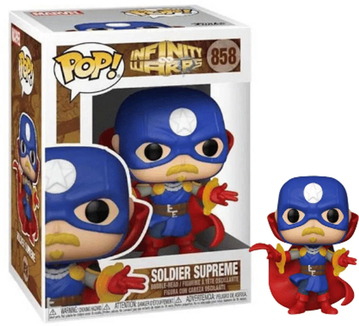 Funko Pop! Marvel Infinity Warps Soldier Supreme Bobble Head - afbeelding 6 van 6
