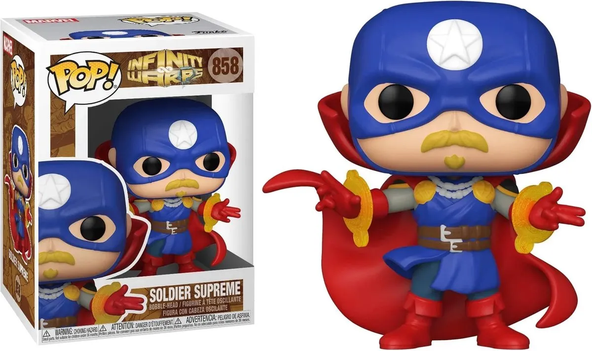 Funko Pop! Marvel Infinity Warps Soldier Supreme Bobble Head