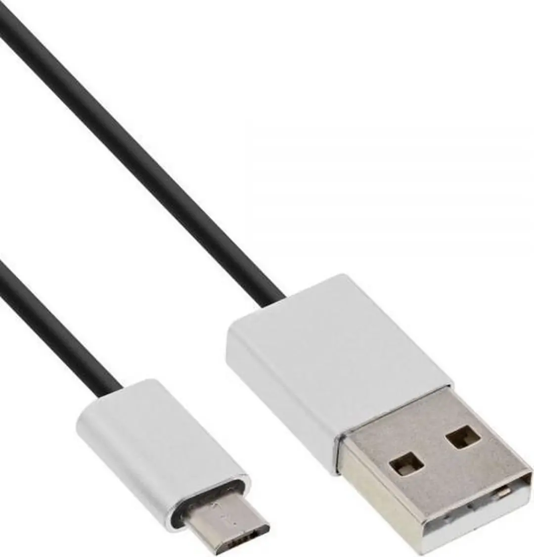 InLine USB Micro B naar USB-A Kabel 5m - USB 2.0 - Zwart