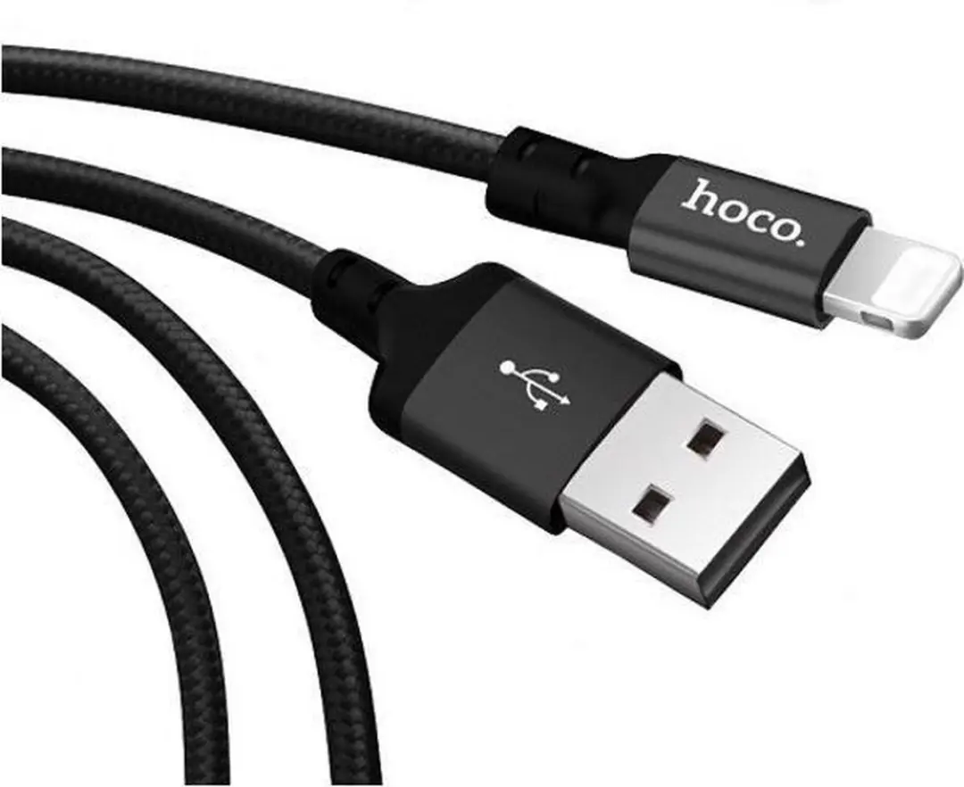Hoco USB naar Lightning Kabel 2m - Zwart