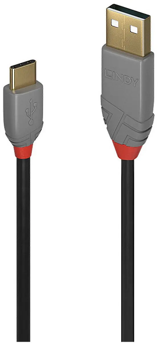 Lindy 36887 USB 2.0 Kabel USB-A naar USB-C 2m - Zwart