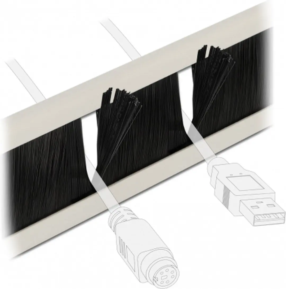 Delock 10 inch Doorvoerpaneel 2U Grijs