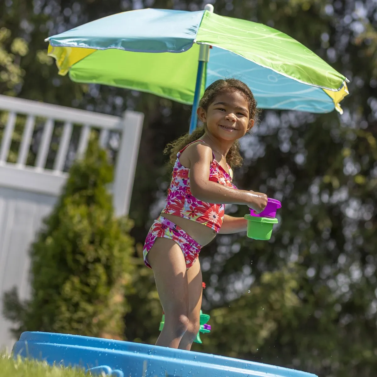Step2 Play & Shade Pool 279819 Kinderzwembad - 95cm Blauw