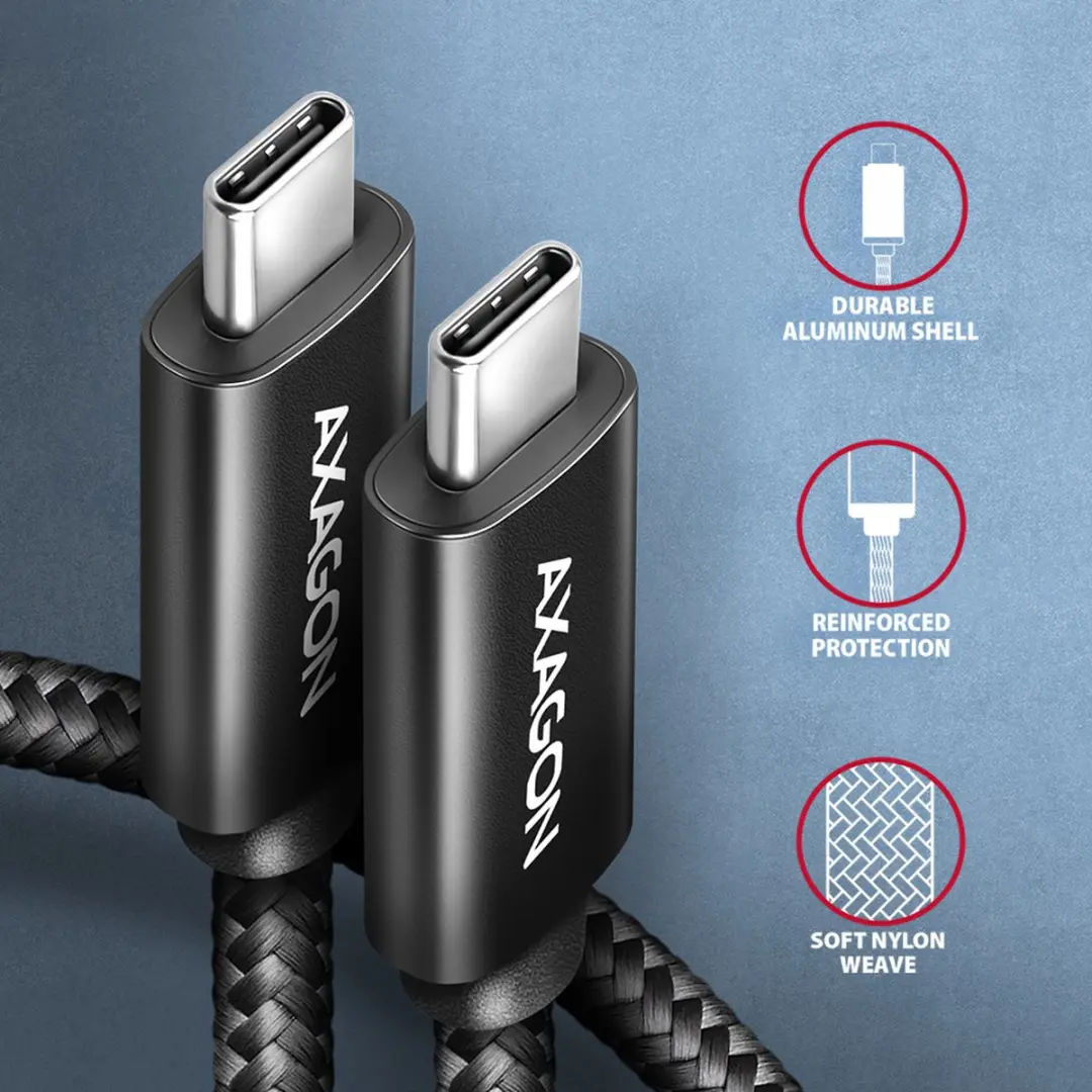 Axagon USB-C 2.0 Laadkabel 3m - Zwart