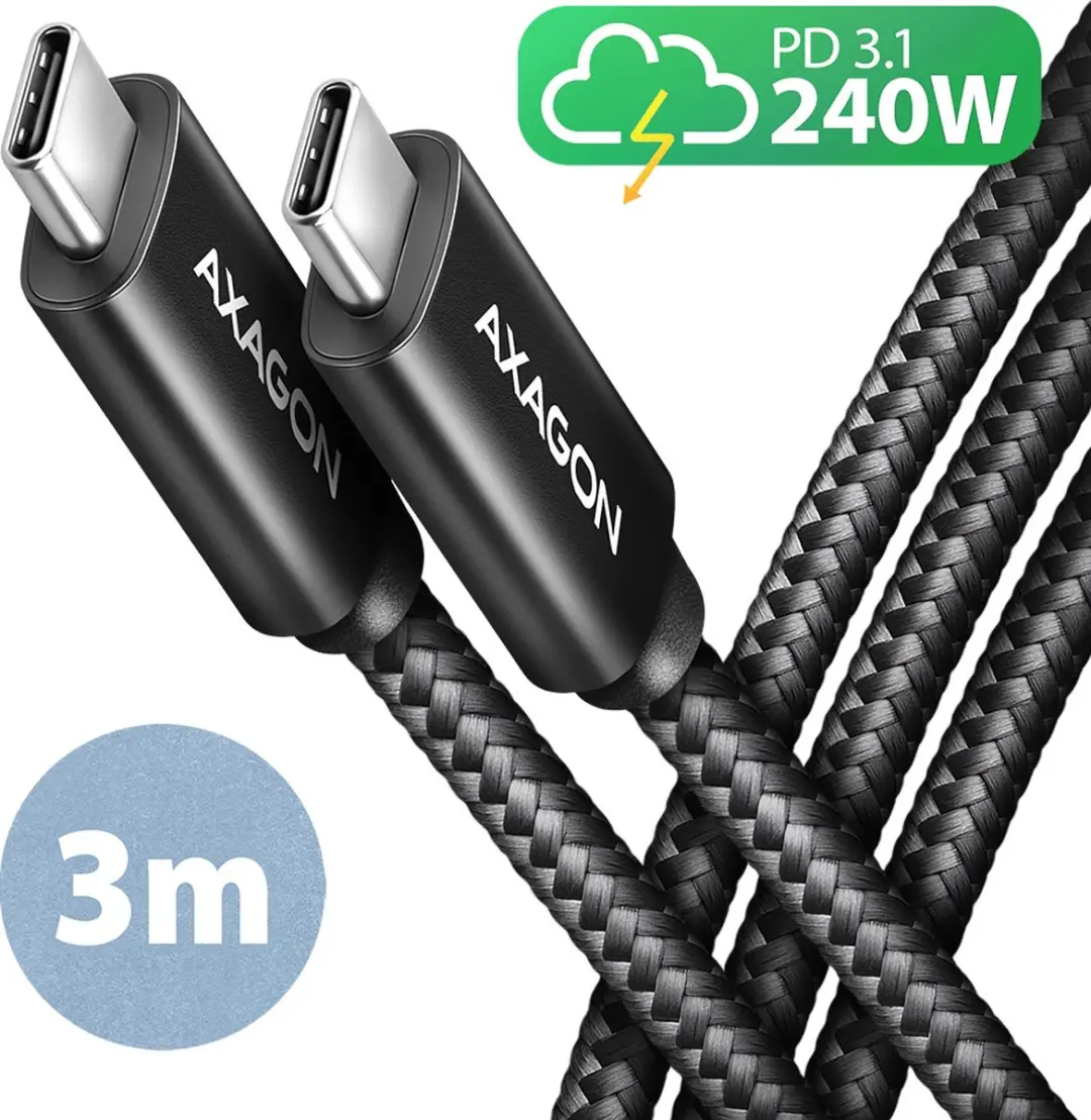 Axagon USB-C 2.0 Laadkabel 3m