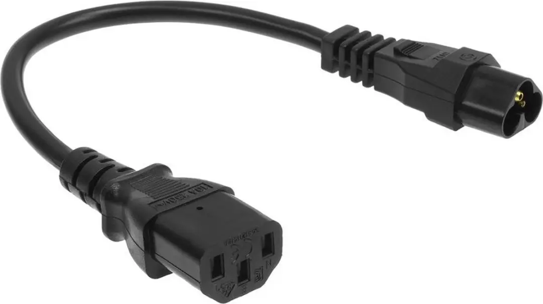 ACT AK5247 Netsnoer C6-C13 - 0,2m - Zwart