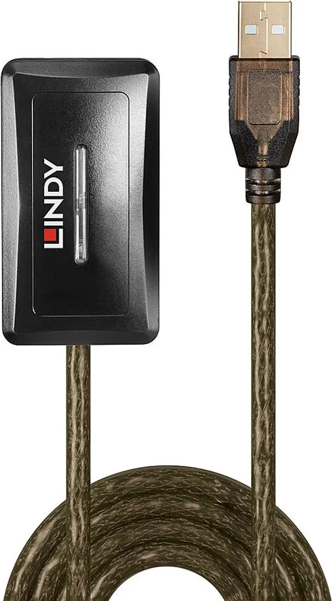 Lindy 42635 USB 2.0 Kabel USB-A - 10m Grijs