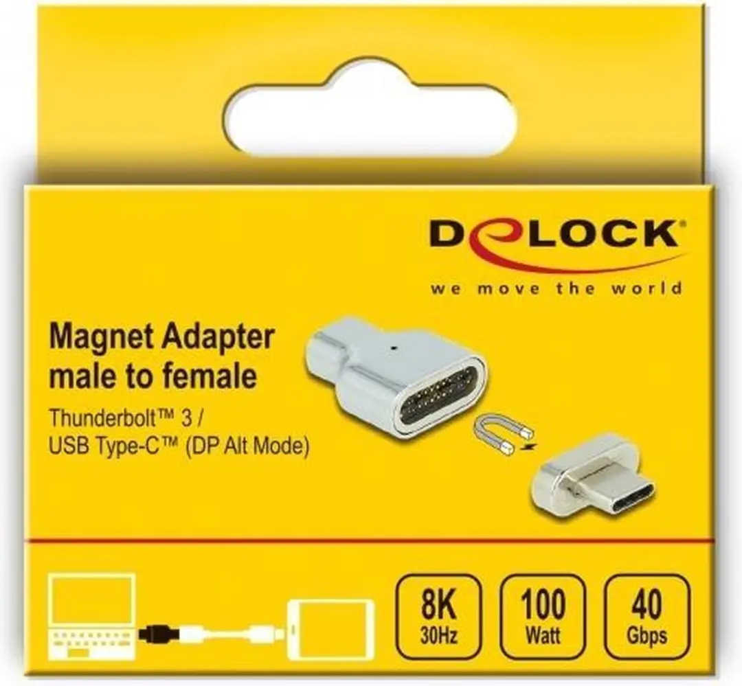 Delock Thunderbolt 3 naar USB-C Adapter 8K 30Hz - Zilver