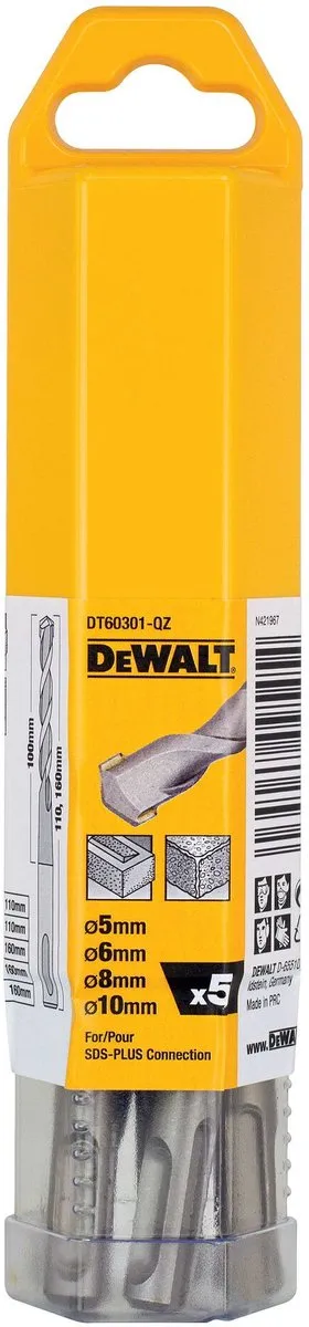 DeWalt DT60301 SDS-Plus Borenset 5-delig - 5-10mm