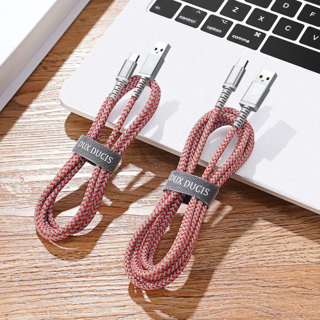Dux Ducis K-II Pro USB naar USB-C Kabel - 2 Stuks (1M+2M) - Rood