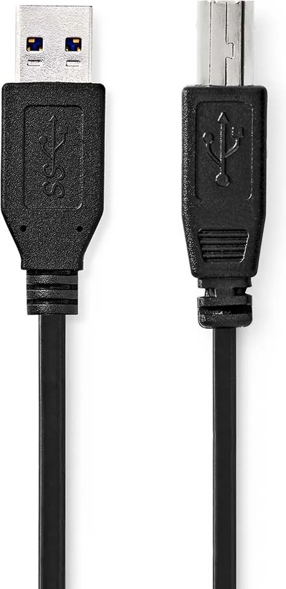 Nedis USB 3.2 Gen 1 A-B Kabel 2m - Zwart