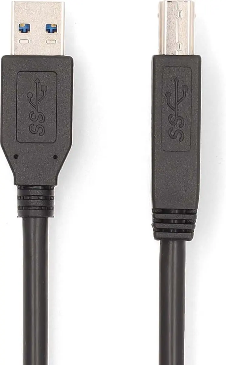 Nedis USB 3.2 Gen 1 A-B Kabel 2m - Zwart