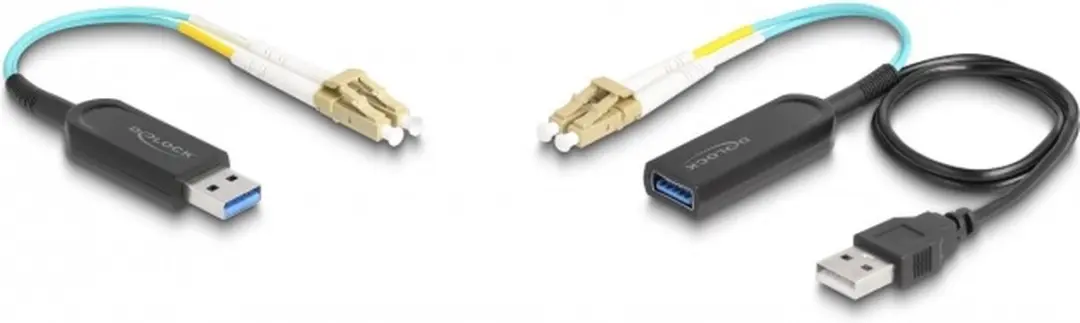 Delock USB 10Gbps Type-A Extender Set - LC Duplex - Zwart