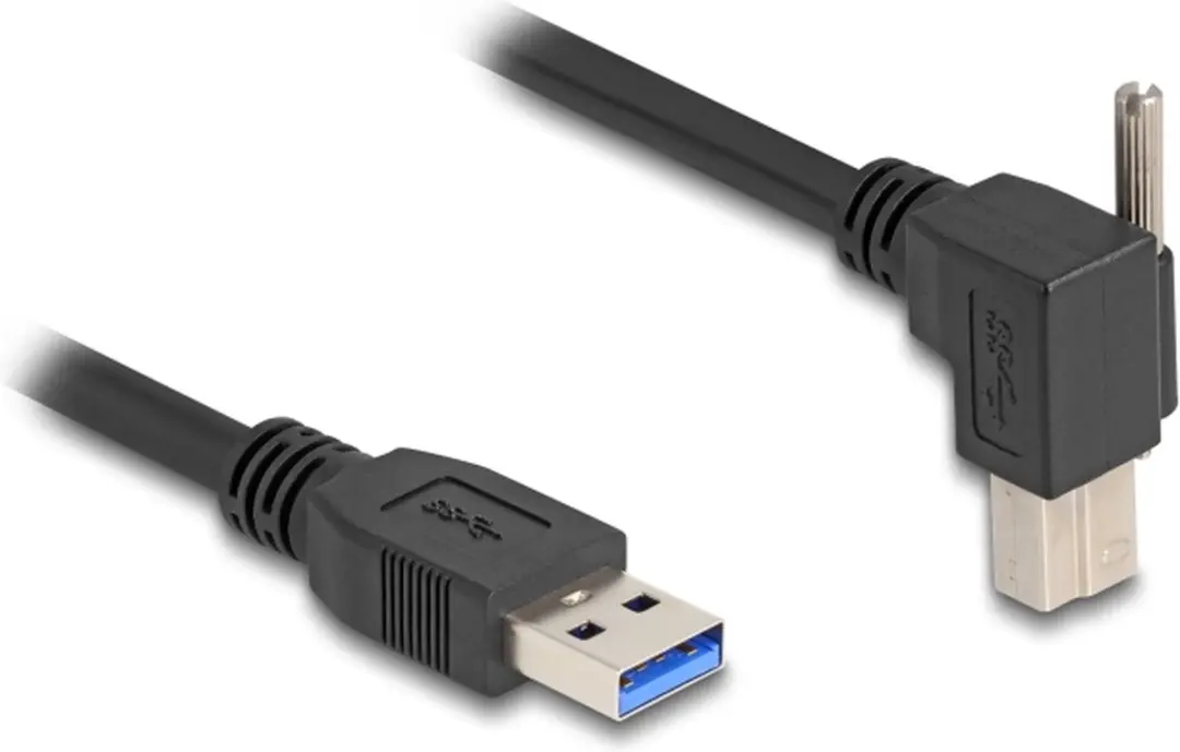 Delock USB 5Gbps Kabel A-male naar B-male 90° - 1m - Zwart