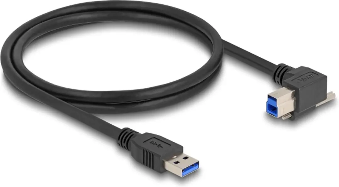 Delock USB 5Gbps Kabel A-male naar B-male 90° - 1m - Zwart
