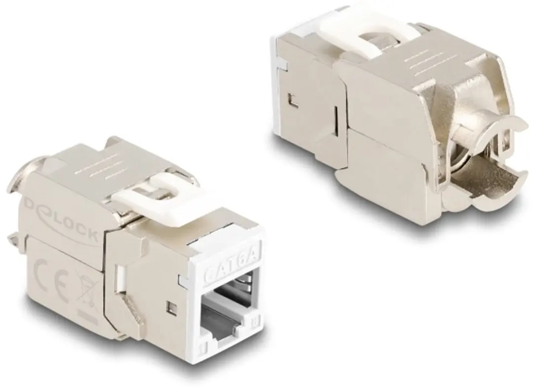 Delock Keystone RJ45 LSA Cat.6A Module - Wit - 10 Stuks