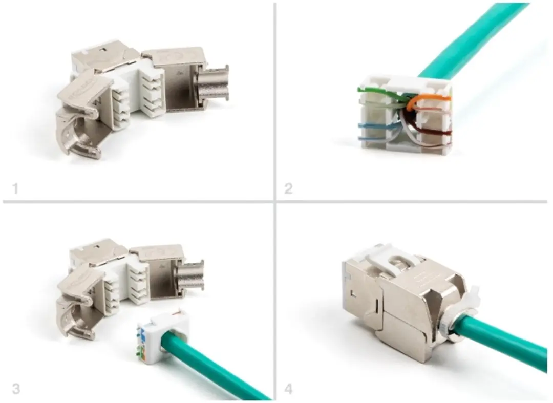 Delock Keystone RJ45 LSA Cat.6A Module - Wit - 10 Stuks