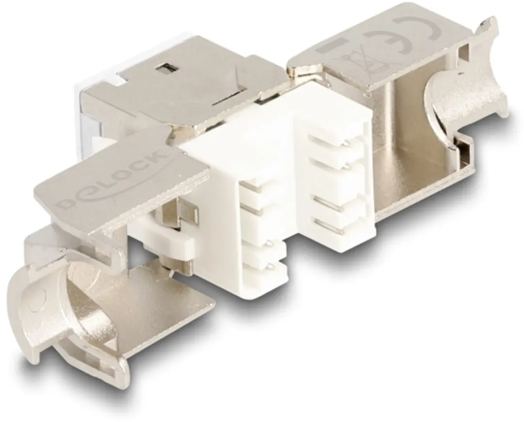 Delock Keystone RJ45 LSA Cat.6A Module - Wit - 10 Stuks