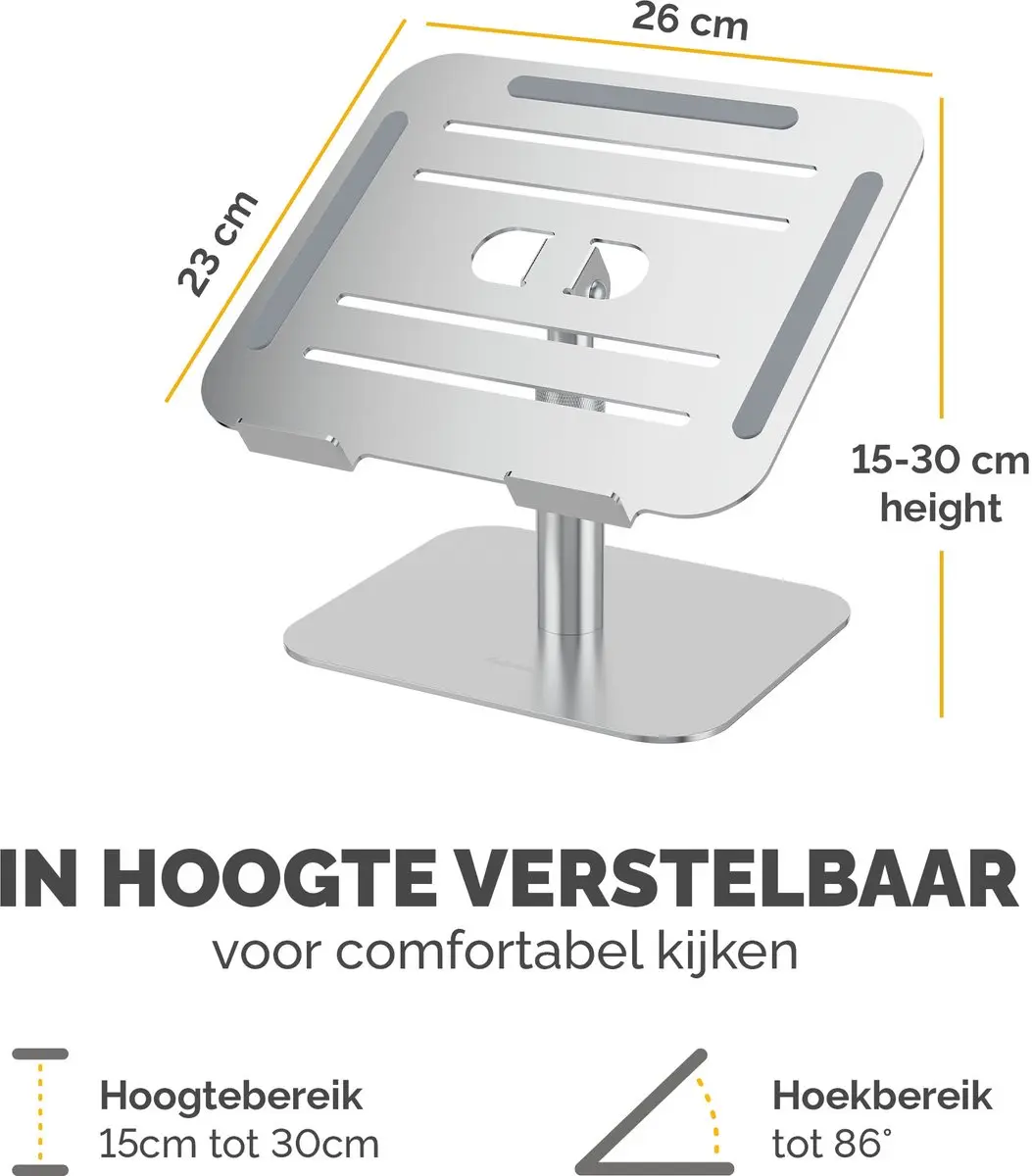 Fellowes Alumia Laptopstandaard 100138880 - 15 Inch - Zilver