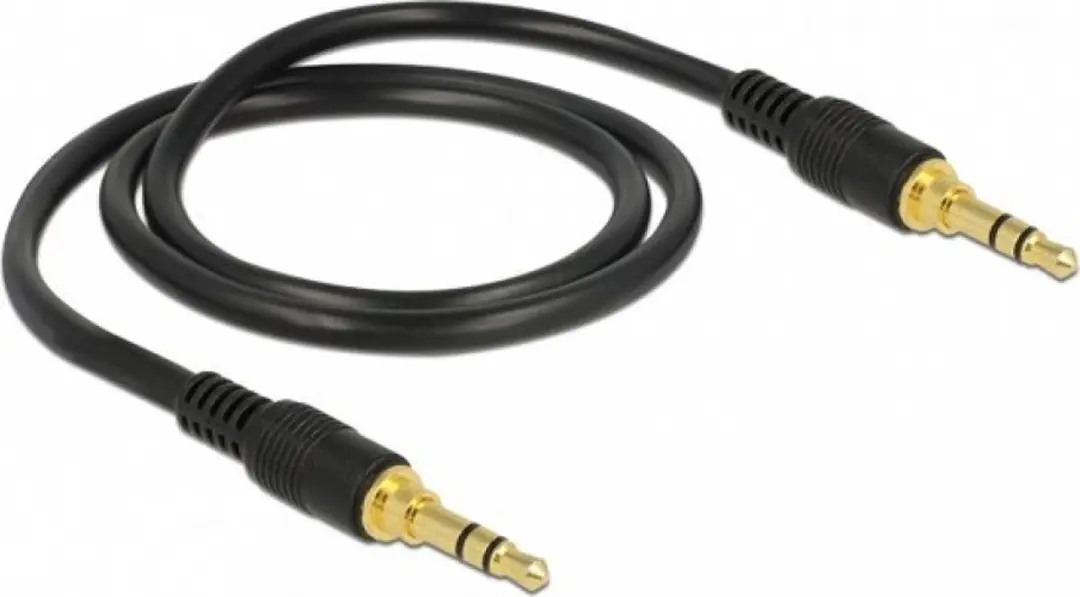 Delock 3,5mm Jack Stereo Audiokabel 0,5m - Zwart