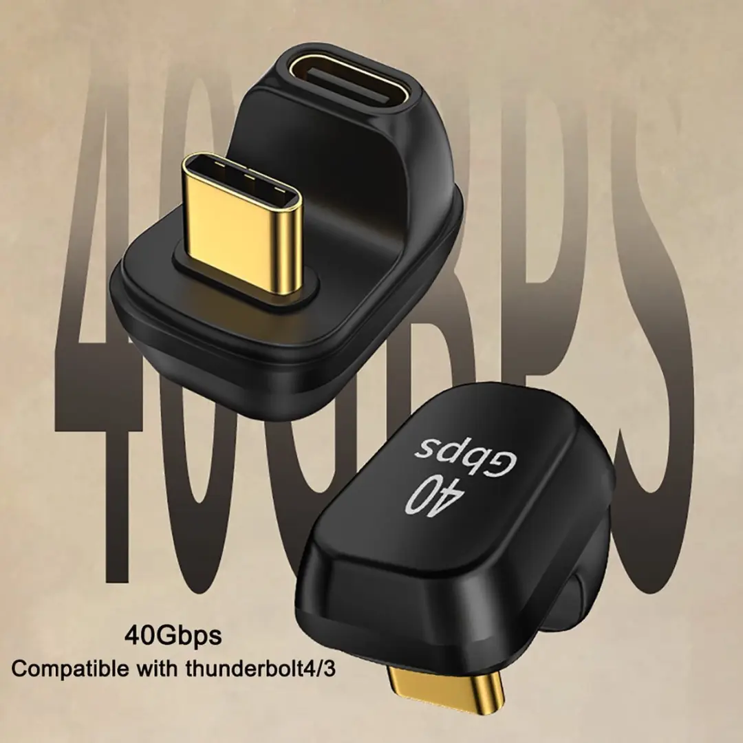 NÖRDIC USB4-305 USB-C Adapter M/V - 8K60Hz 40Gb/s PD 100W - Zwart