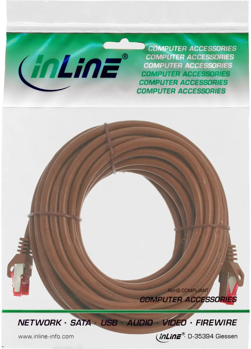 InLine Patchkabel S/FTP Cat.6 7,5m - Bruin