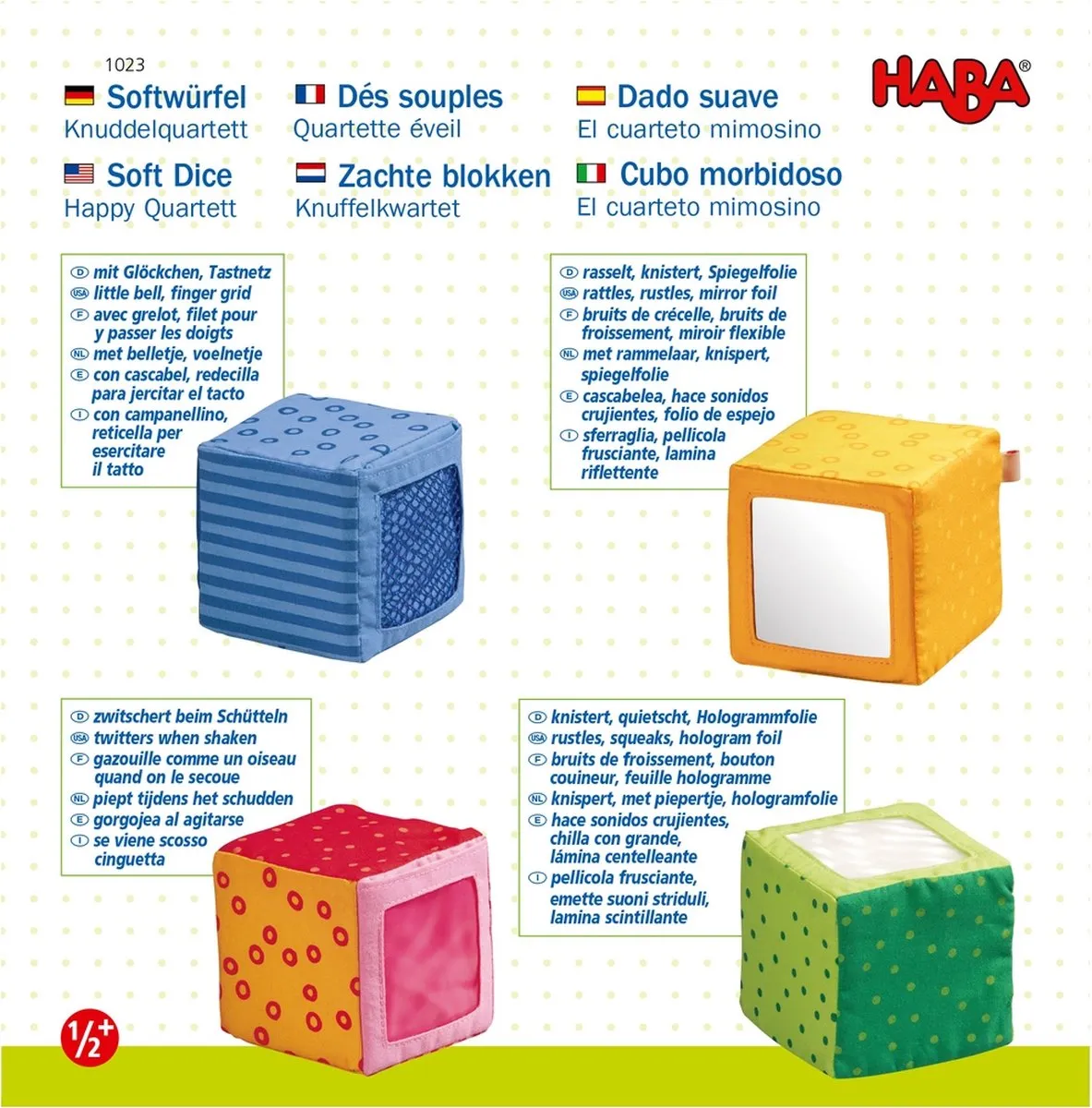 Haba Knuffelkwartet - 9 Stuks Multicolor
