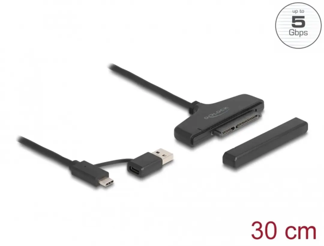 Delock USB naar SATA 6 Gb/s Converter - Zwart
