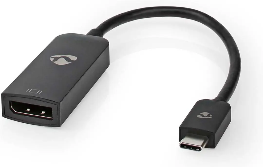 Nedis USB-C Adapter CCGB64353BK02 USB 3.2 Gen 1 - DisplayPort - 8K@30Hz - 0,2m - Zwart