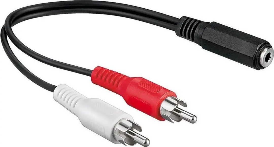 Goobay Tulp (m) 3,5mm Jack Stereo Audio Adapterkabel 0,20m - Zwart