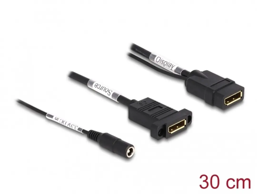 Delock DisplayPort Kabel 4K 60Hz 0.3m