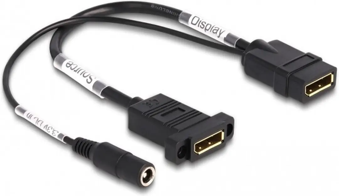Delock DisplayPort Kabel 4K 60Hz 0.3m - Zwart