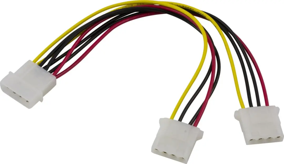 Deltaco DEL-114 Intern Y-kabel CD-ROM Geel