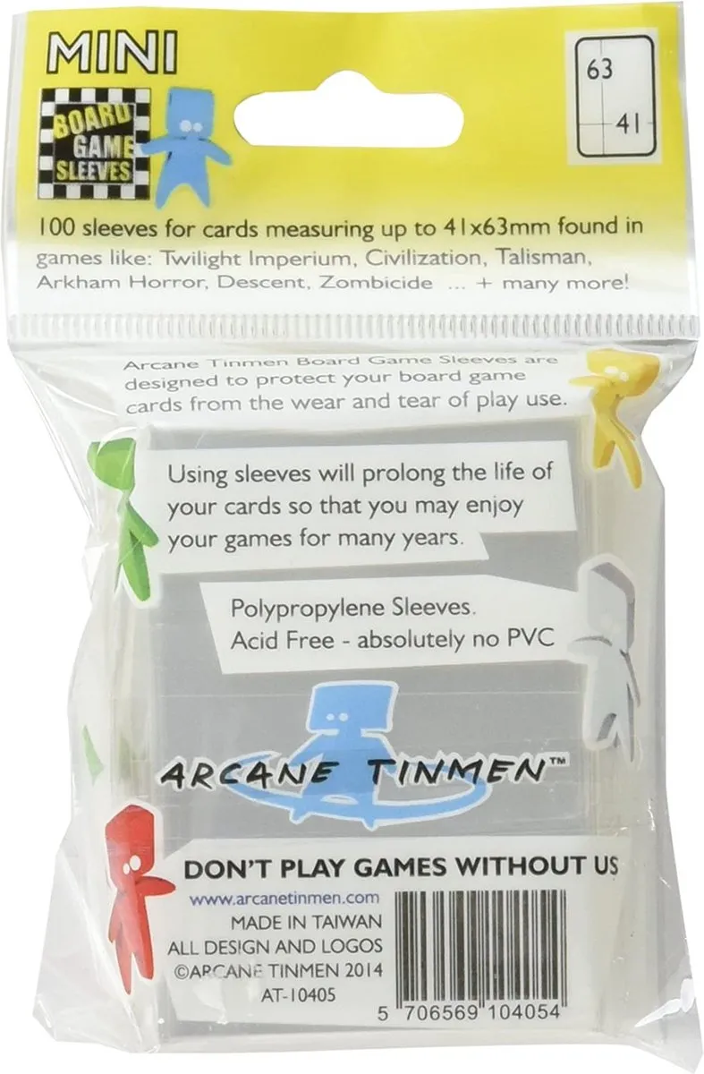 Asmodee Board Games Sleeves Square AT-10409 - 100 Stuks - Blauw
