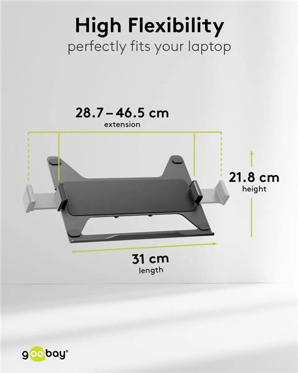 Goobay Laptophouder Pro 70818 - Tot 15,6 inch - Zwart